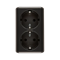 SIMON 54 Surface-mounted double socket outlet with shutters 16A 230V screw terminals anthracite