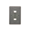 SIMON 54 Surface-mounted double socket outlet with shutters 16A 230V screw terminals anthracite