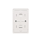 SIMON 54 Surface-mounted double socket outlet with shutters 16A 230V white screw terminals