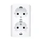 SIMON 54 Surface-mounted double socket outlet with shutters 16A 230V white screw terminals