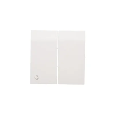 SIMON 54 Tecla doble para interruptores y pulsadores, antibacterias blanco