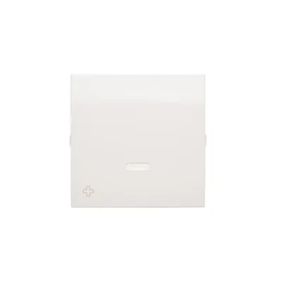 SIMON 54 Tecla única con ventana para interruptores y pulsadores iluminados, blanco antibacterias