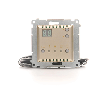 SIMON 54 Temperature controller with display and external sensor (probe) matt silver, metallized