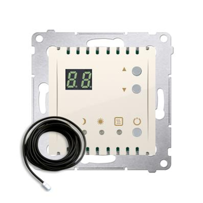 SIMON 54 Temperature controller with display external temperature sensor (module) 16A 230V cream