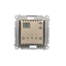 SIMON 54 Temperature controller with display internal temperature sensor (module) 16A 230V gold mat