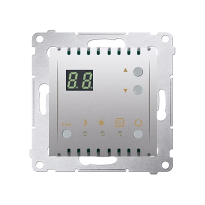 SIMON 54 Temperature controller with display internal temperature sensor (module) 16A 230V silver matt