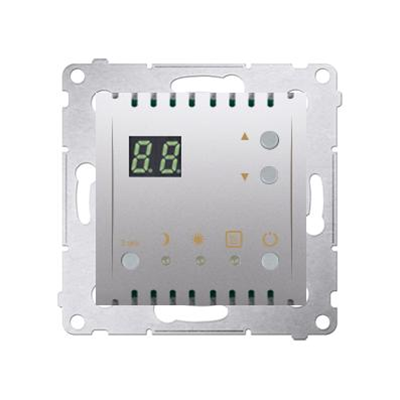 SIMON 54 Temperature controller with display internal temperature sensor (module) 16A 230V silver matt