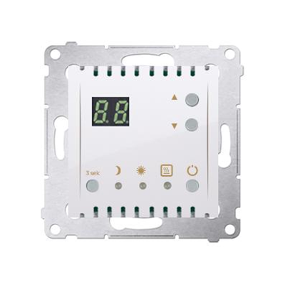 SIMON 54 Temperature controller with display internal temperature sensor (module) 16A 230V white