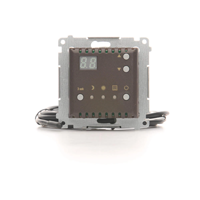 SIMON 54 Temperaturregler mit Display externer Temperatursensor (Modul) 16A 230V braun matt