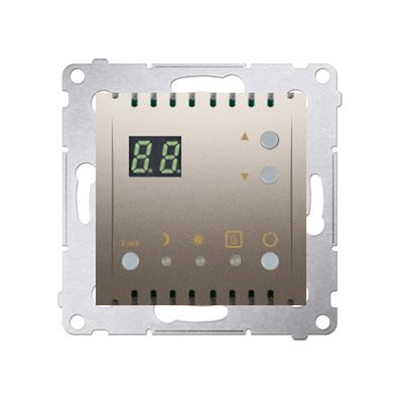 SIMON 54 Temperaturregler mit Display interner Temperatursensor (Modul) 16A 230V Goldmatt