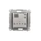 SIMON 54 Termoregolatore con display sensore temperatura interna (modulo) 16A 230V argento opaco