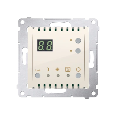 SIMON 54 Termoregolatore con display sonda temperatura interna (modulo) 16A 230V crema