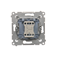 SIMON 54 Three-position shutter switch 1-0-2 (module) matt silver