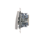 SIMON 54 Three-position shutter switch 1-0-2 (module) matt silver