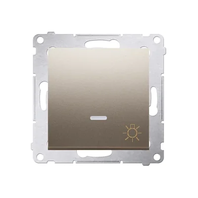 SIMON 54 tlačítko "světlo" s LED podsvícením (modul) 16AX 230V matná zlatá