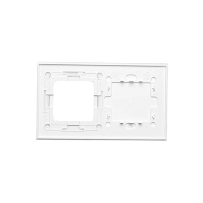 SIMON 54 TOUCH Dalle tactile 2 modules 1 tablette tactile + 1 trou pour accessoires blanc perle