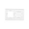 SIMON 54 TOUCH Dalle tactile 2 modules 1 tablette tactile + 1 trou pour accessoires blanc perle