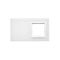 SIMON 54 TOUCH Dalle tactile 2 modules 1 tablette tactile + 1 trou pour accessoires blanc perle