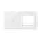SIMON 54 TOUCH Dalle tactile 2 modules 1 tablette tactile + 1 trou pour accessoires blanc perle