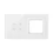 SIMON 54 TOUCH Dalle tactile 2 modules 4 pavés tactiles + 1 trou pour accessoires blanc nacré