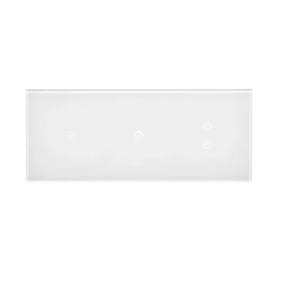 SIMON 54 TOUCH Dalle tactile 3 modules 1 tablette tactile + 1 tablette tactile + 2 tablettes tactiles verticales blanc perle