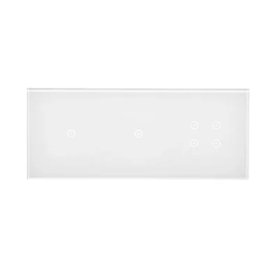 SIMON 54 TOUCH Dalle tactile 3 modules 1 tablette tactile + 1 tablette tactile + 4 tablettes tactiles blanc nacré