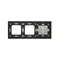 SIMON 54 TOUCH Dalle tactile 3 modules 2 champs tactiles verticaux + 2 trous pour accessoires storm cloud