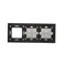 SIMON 54 TOUCH Dalle tactile 3 modules 2 champs tactiles verticaux + 4 champs tactiles + 1 trou pour accessoires storm cloud