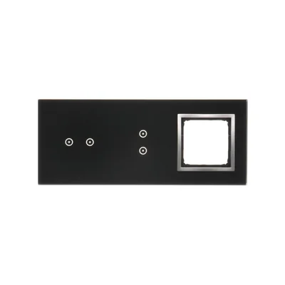 SIMON 54 TOUCH Dalle tactile 3 modules 2 pavés tactiles horizontaux + 2 pavés tactiles verticaux + 1 trou pour accessoires lunar lava
