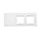 SIMON 54 TOUCH Dalle tactile 3 modules 2 pavés tactiles horizontaux + 2 trous pour accessoires blanc nacré