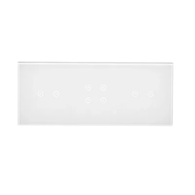 SIMON 54 TOUCH Dalle tactile 3 modules 2 pavés tactiles horizontaux + 4 pavés tactiles + 2 pavés tactiles horizontaux blanc perle