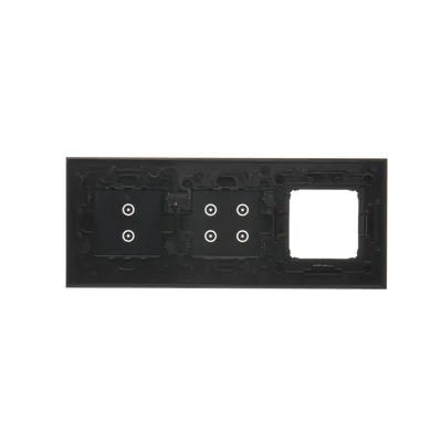 SIMON 54 TOUCH Dalle tactile 3 modules 2 tablettes tactiles verticales + 4 tablettes tactiles + 1 trou pour accessoires lave solidifiée