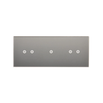 SIMON 54 TOUCH Dalle tactile 3 modules 2 touchpads horizontaux + 1 touchpad + 2 touchpads horizontaux silver fog