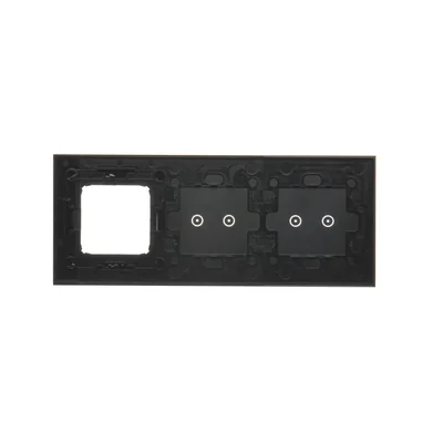 SIMON 54 TOUCH Dalle tactile 3 modules 2 touchpads horizontaux + 2 touchpads horizontaux + 1 trou pour accessoires lunar lava