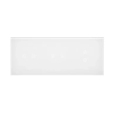 SIMON 54 TOUCH Dalle tactile 3 modules 2 touchpads horizontaux + 2 touchpads horizontaux + 2 touchpads verticaux blanc perle