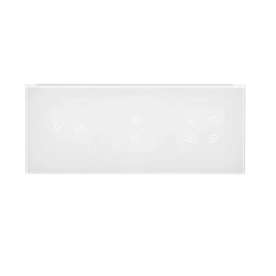 SIMON 54 TOUCH Dalle tactile 3 modules 2 touchpads horizontaux + 2 touchpads verticaux + 4 touchpads blanc nacré