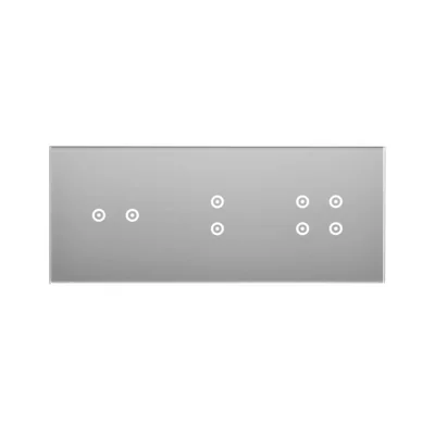SIMON 54 TOUCH Dalle tactile 3 modules 2 touchpads horizontaux + 2 touchpads verticaux + 4 touchpads silver fog