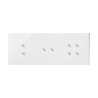 SIMON 54 TOUCH Dalle tactile 3 modules 2 touchpads verticaux + 2 touchpads horizontaux + 4 touchpads blanc perle