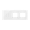 SIMON 54 TOUCH Dalle tactile 3 modules 4 champs tactiles + 2 trous pour accessoires blanc perle