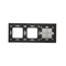 SIMON 54 TOUCH Dalle tactile 3 modules 4 champs tactiles + 2 trous pour accessoires storm cloud