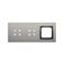 SIMON 54 TOUCH Dalle tactile 3 modules 4 champs tactiles + 4 champs tactiles + 1 trou pour accessoires storm cloud