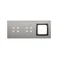 SIMON 54 TOUCH Dalle tactile 3 modules 4 champs tactiles + 4 champs tactiles + 1 trou pour accessoires storm cloud