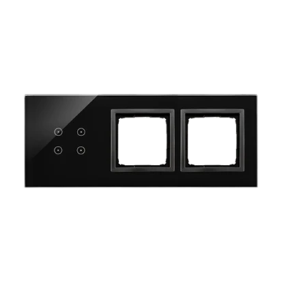 SIMON 54 TOUCH Dalle tactile 3 modules 4 pavés tactiles + 2 trous pour accessoires lave solidifiée