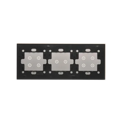 SIMON 54 TOUCH Dalle tactile 3 modules 4 touchpads + 2 touchpads horizontaux + 4 touchpads silver mist