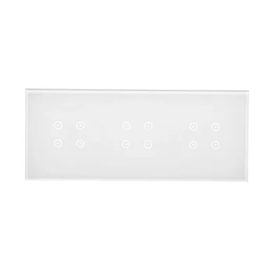 SIMON 54 TOUCH Dalle tactile 3 modules 4 touchpads + 4 touchpads + 4 touchpads blanc perle