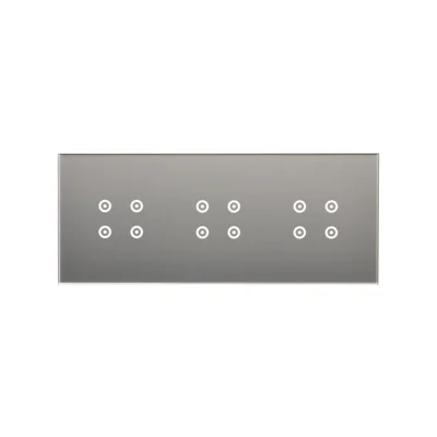 SIMON 54 TOUCH Dalle tactile 3 modules 4 touchpads + 4 touchpads + 4 touchpads silver fog