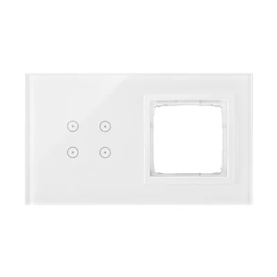 SIMON 54 TOUCH Dotykový panel 2 moduly 4 dotyková pole + 1 otvor pro příslušenství perleťově bílá