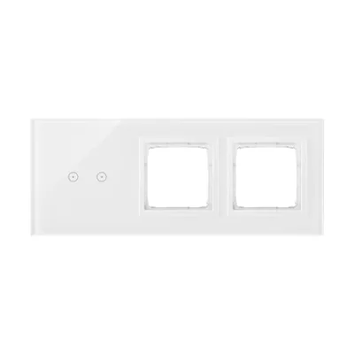 SIMON 54 TOUCH Dotykový panel 3 moduly 2 horizontální dotyková pole + 2 otvory pro příslušenství perleťově bílá