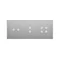SIMON 54 TOUCH Dotykový panel 3 moduly 2 horizontální dotyková pole + 2 vertikální dotyková pole + 4 stříbrná mlhová dotyková pole