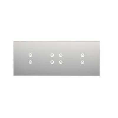 SIMON 54 TOUCH Dotykový panel 3 moduly 2 vertikální dotyková pole + 4 dotyková pole + 2 vertikální dotyková pole stříbrná mlha